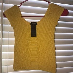 Yellow Bebe Crop Top